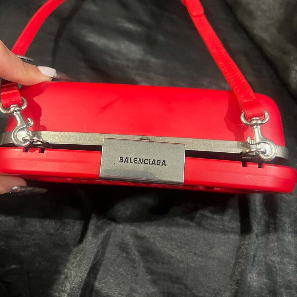 Balenciaga Red Lunchbox Crossbody Bag - Picture 2 of 5